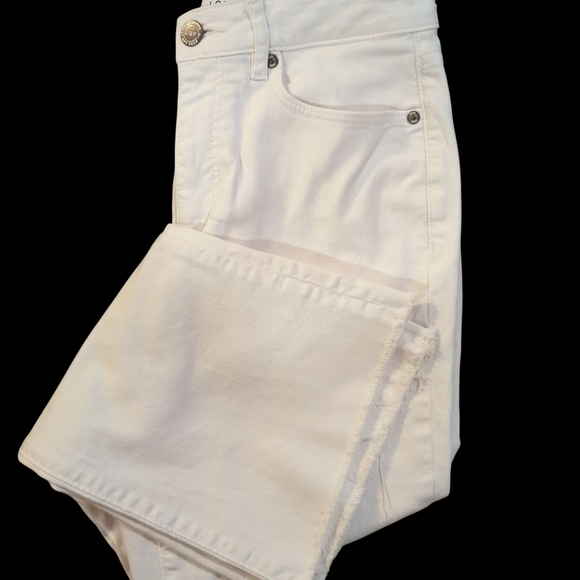 Women's White Flared Jeans - Picture 6 of 8